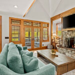 Cozy, yet spacious, living room with lots of natural light