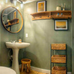 Updated bathroom with modern amenities