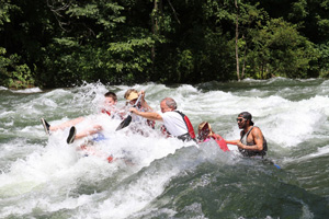 Edge Of The World whitewater rafting Banner Elk in NC mountains