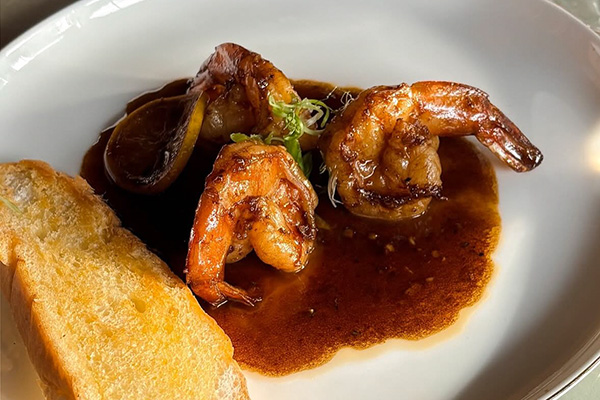 Shrimp appetizer is part of the tapas-style menu at French Quarter in Banner Elk
