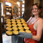 A tray of freshly baked savory meat pies at High Country Pie Company