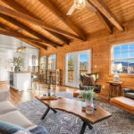 Light, open living areas of this vacation rental overlook Banner Elk, NC