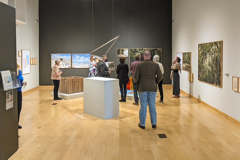 Patrons enjoy a gallery tour of the Turchin Center for Visual Arts in Boone, NC