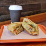 Photo of a savory pie cut in half at High Country Pie Co.