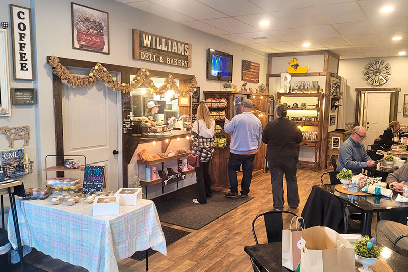 Formerly the Ham Shop, Williams Deli & Bakery is popular with locals and visitors.